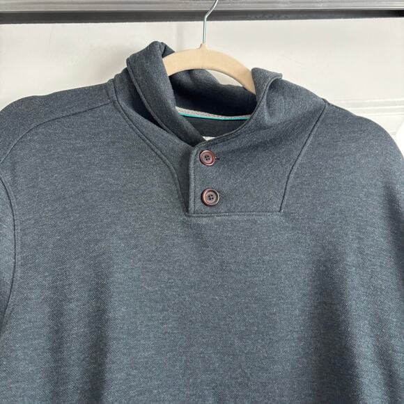 Tommy Bahama EUC Men’s Sandbar Shawl Collar Sweatshirt Navy Blue Sz M - Picture 4 of 12